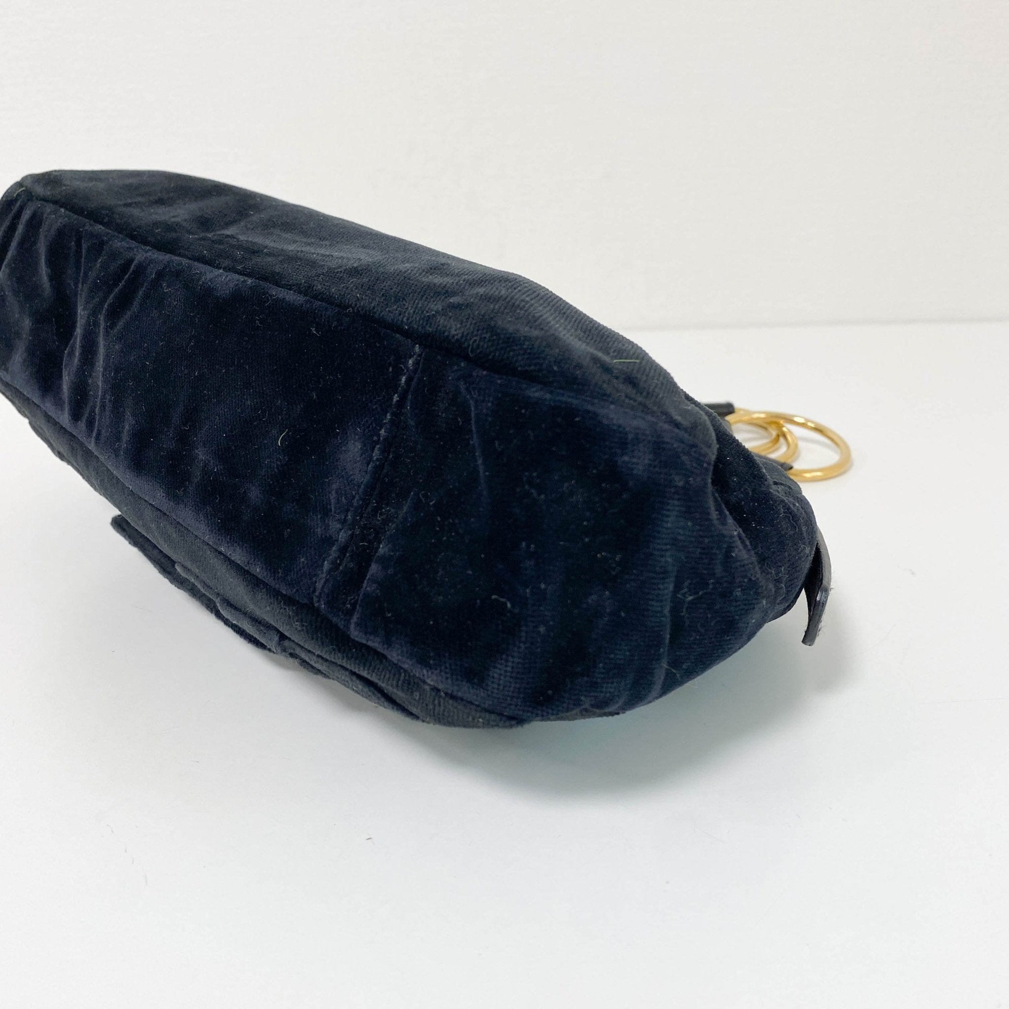 SAINT LAURENT YSL Rive Gauche Black Velvet Shoulder Bag, in , Sold by HIVE PRELOVED - Shoulder Bags, ,