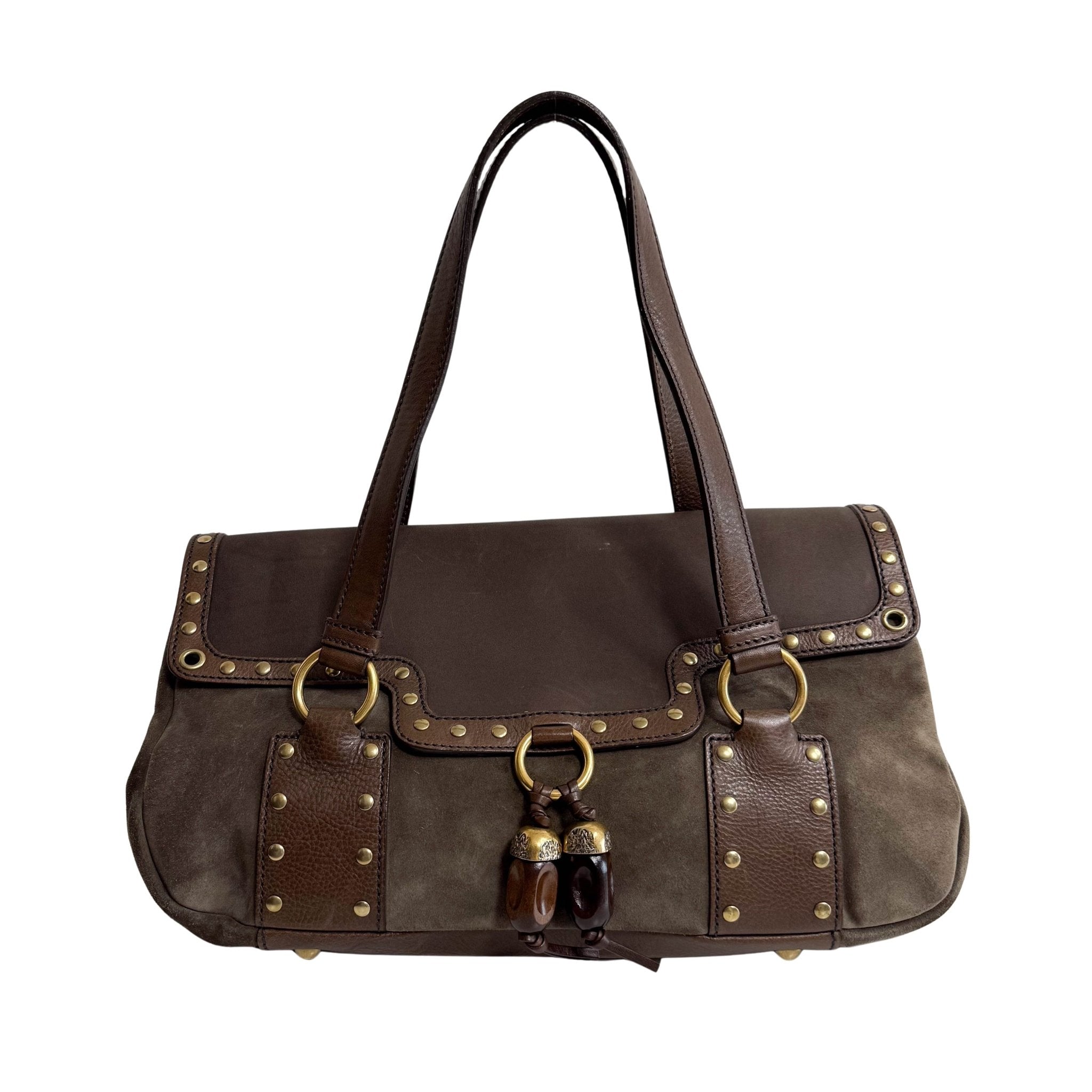 SAINT LAURENT YSL Rive Gauche Brown Suede Shoulder Bag, in , Sold by HIVE PRELOVED - Shoulder Bags, ,