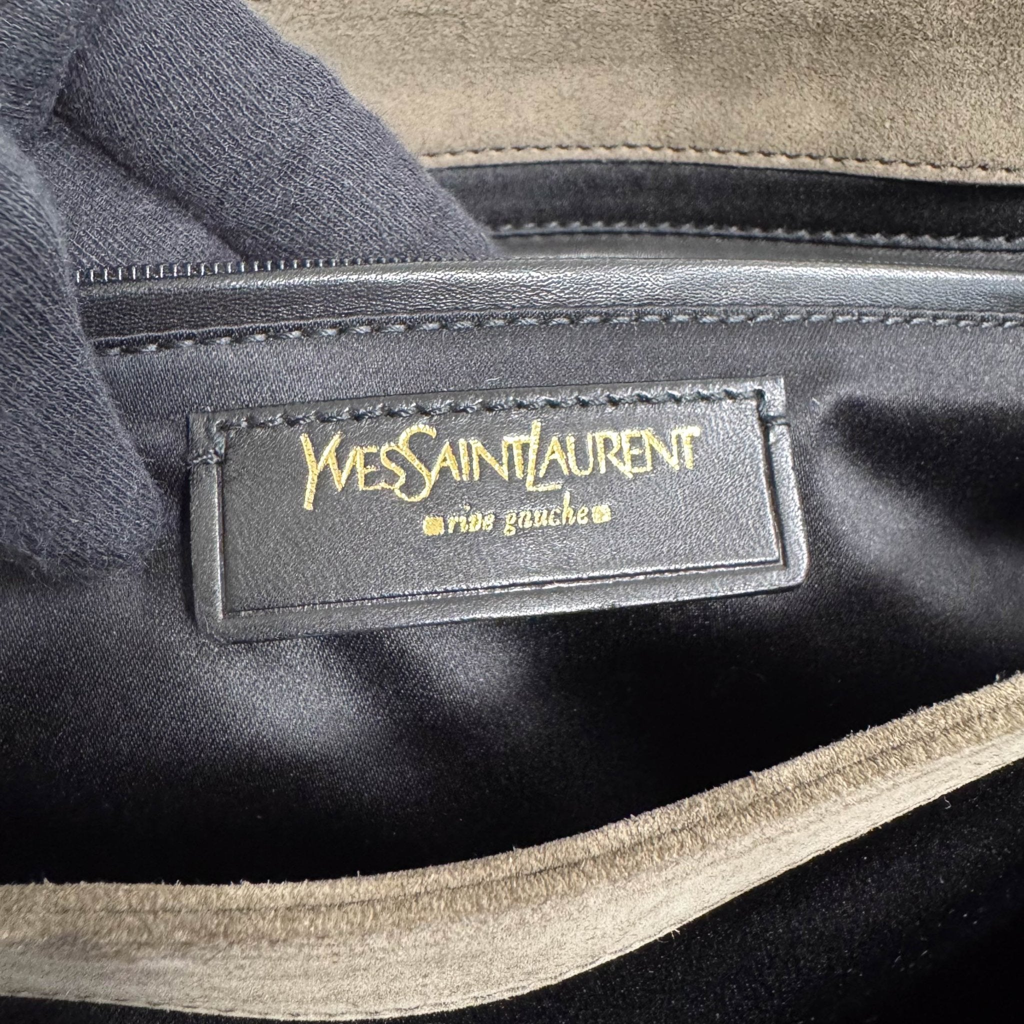 SAINT LAURENT YSL Rive Gauche Brown Suede Shoulder Bag, in , Sold by HIVE PRELOVED - Shoulder Bags, ,