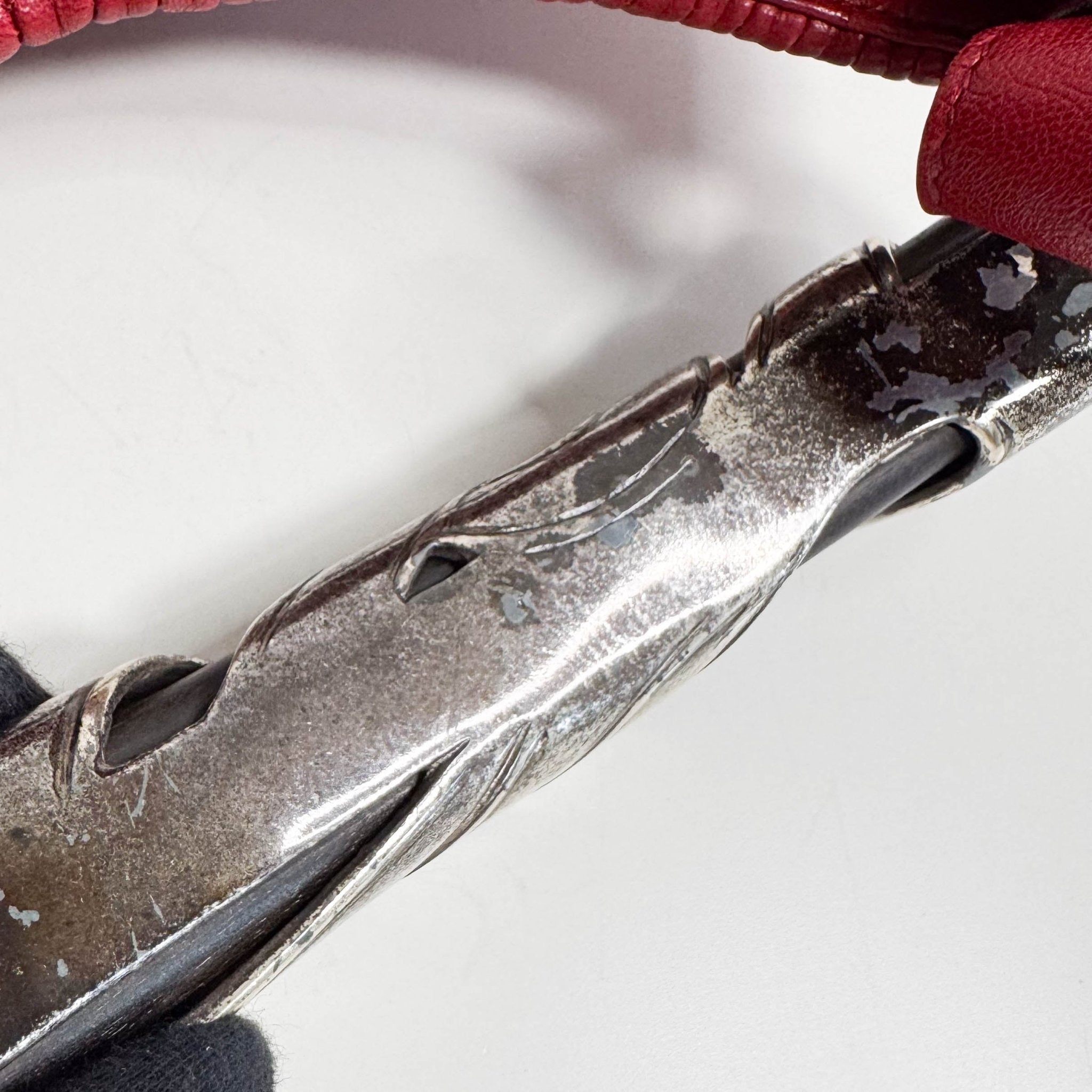 SAINT LAURENT YSL Rive Gauche Lambskin Leather Hand Bag Red, in , Sold by HIVE PRELOVED - Shoulder Bags, ,