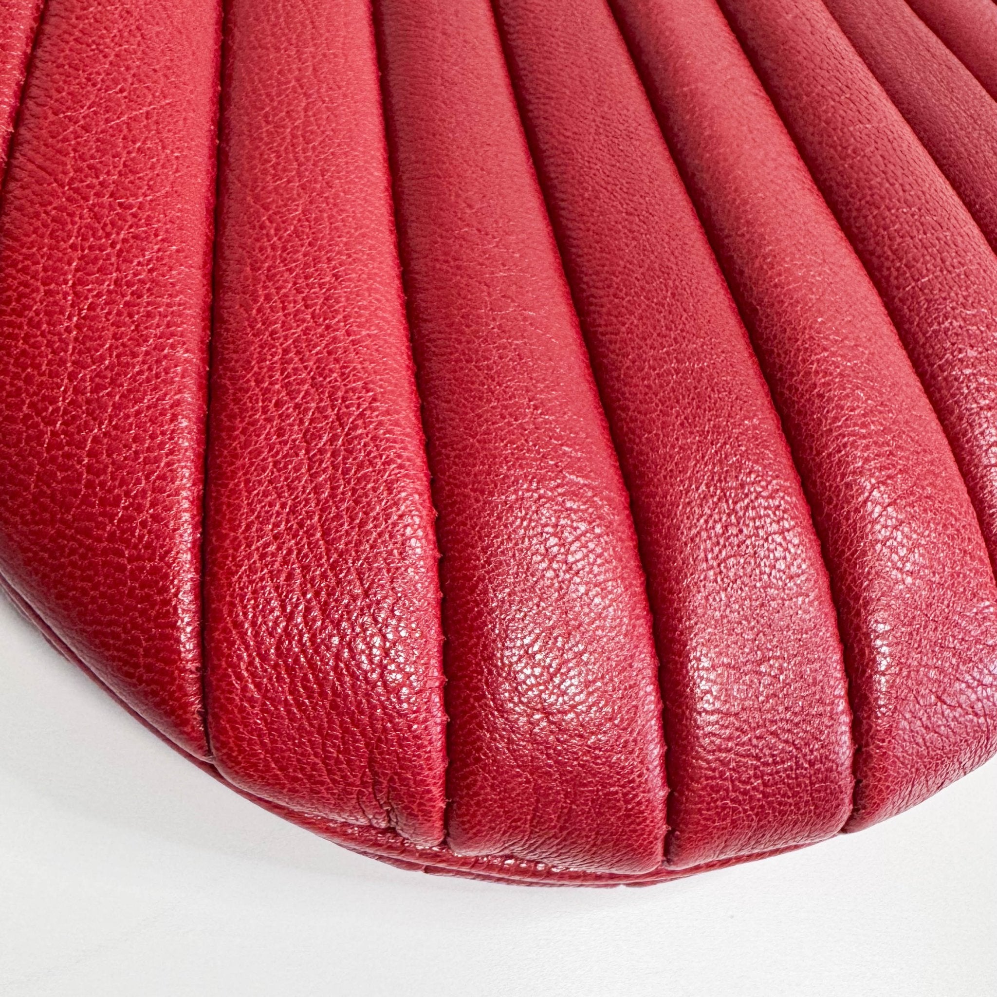 SAINT LAURENT YSL Rive Gauche Lambskin Leather Hand Bag Red, in , Sold by HIVE PRELOVED - Shoulder Bags, ,