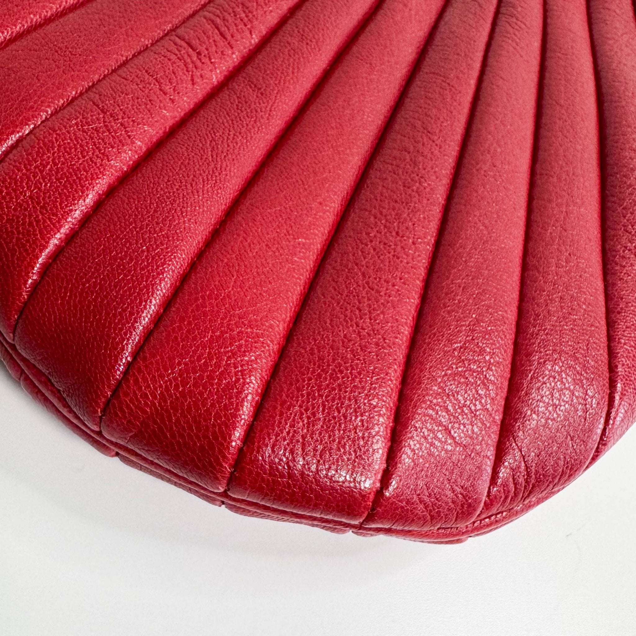 SAINT LAURENT YSL Rive Gauche Lambskin Leather Hand Bag Red, in , Sold by HIVE PRELOVED - Shoulder Bags, ,