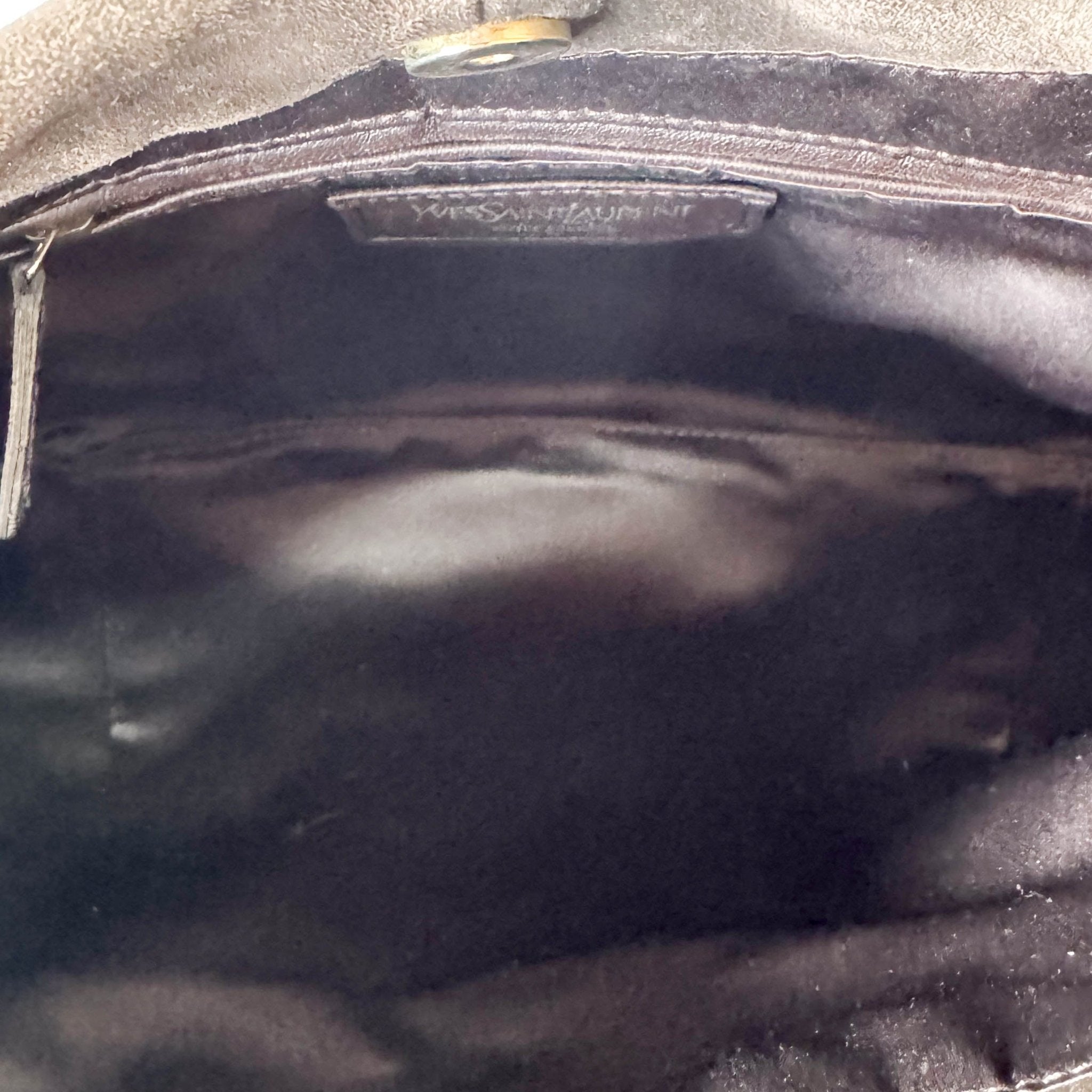 SAINT LAURENT YSL rive gauche Mombasa Brown Suede Shoulder Bag, in , Sold by HIVE PRELOVED - Shoulder Bags, ,