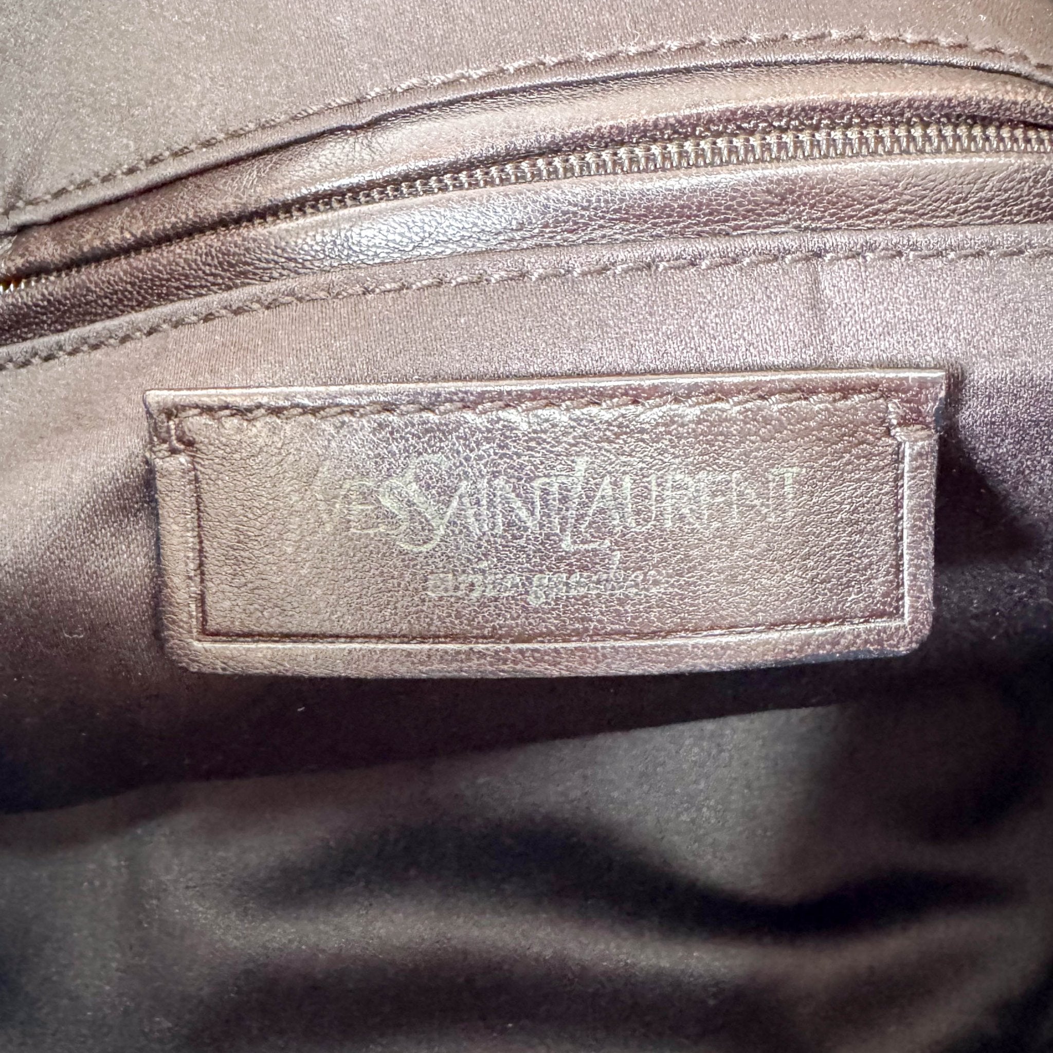 SAINT LAURENT YSL rive gauche Mombasa Brown Suede Shoulder Bag, in , Sold by HIVE PRELOVED - Shoulder Bags, ,