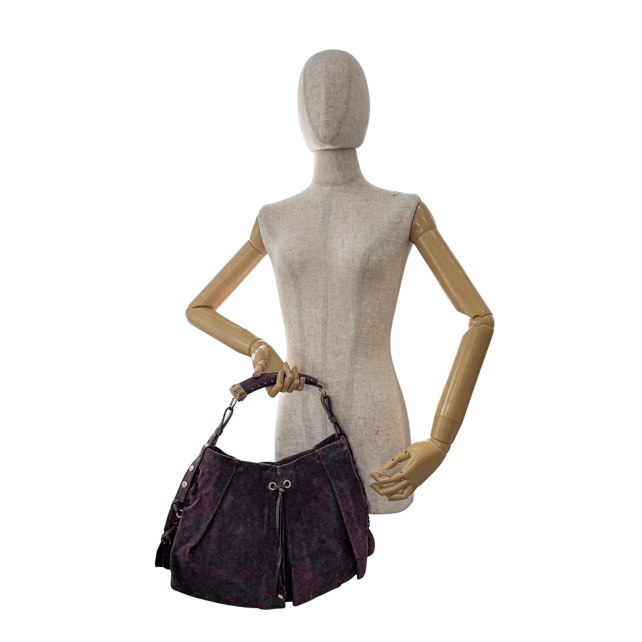 SAINT LAURENT YSL rive gauche Mombasa Brown Suede Shoulder Bag, in , Sold by HIVE PRELOVED - Shoulder Bags, ,