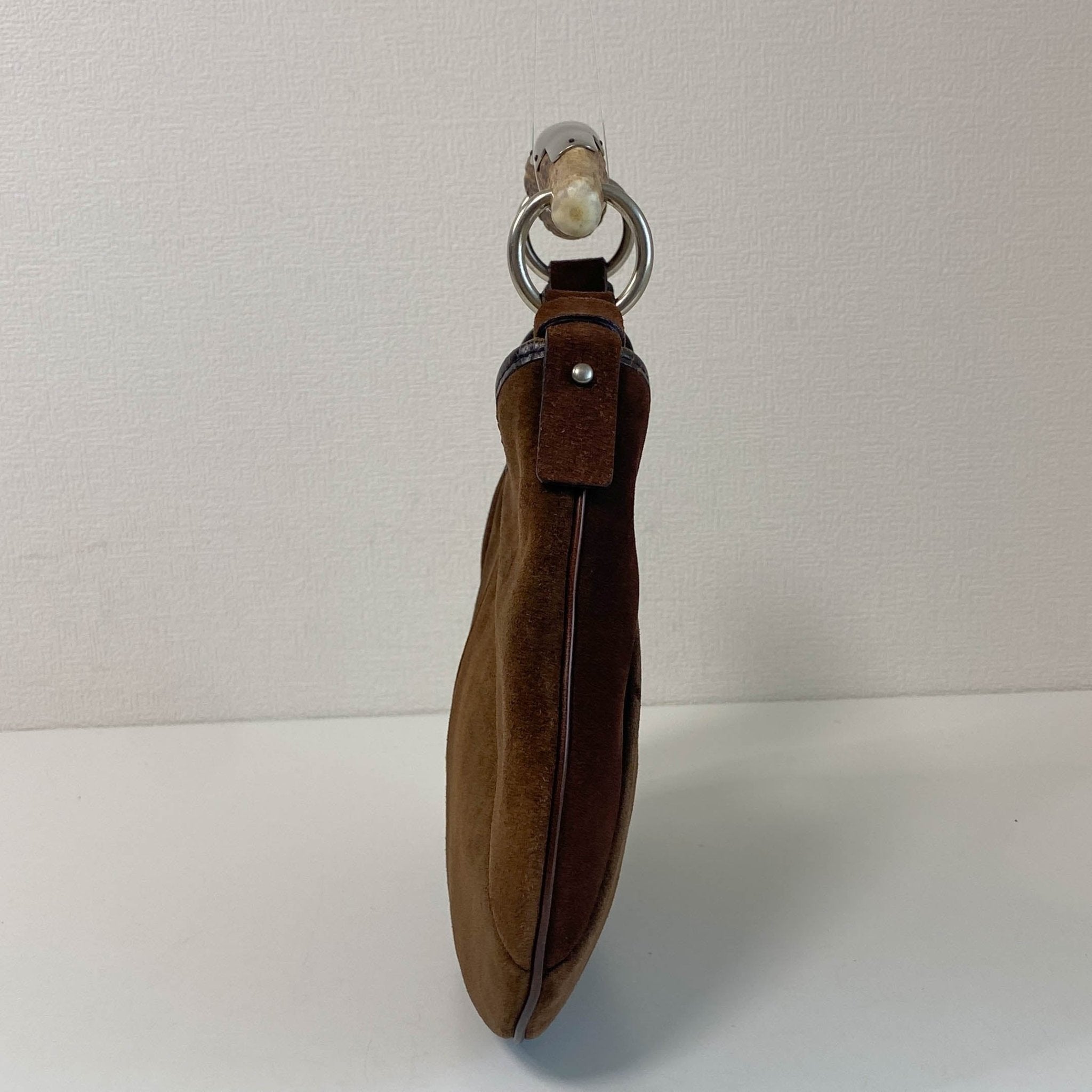 SAINT LAURENT YSL Rive Gauche Mombasa Handbag Brown Suede, in , Sold by HIVE PRELOVED - Handle Bags, ,