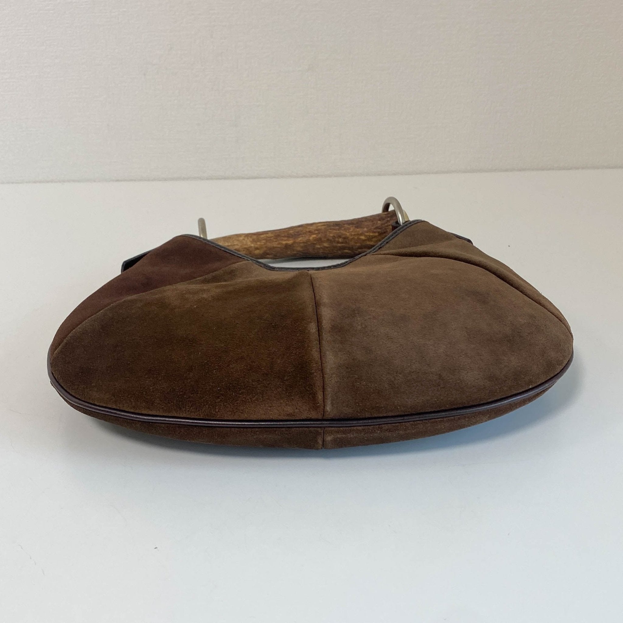 SAINT LAURENT YSL Rive Gauche Mombasa Handbag Brown Suede, in , Sold by HIVE PRELOVED - Handle Bags, ,