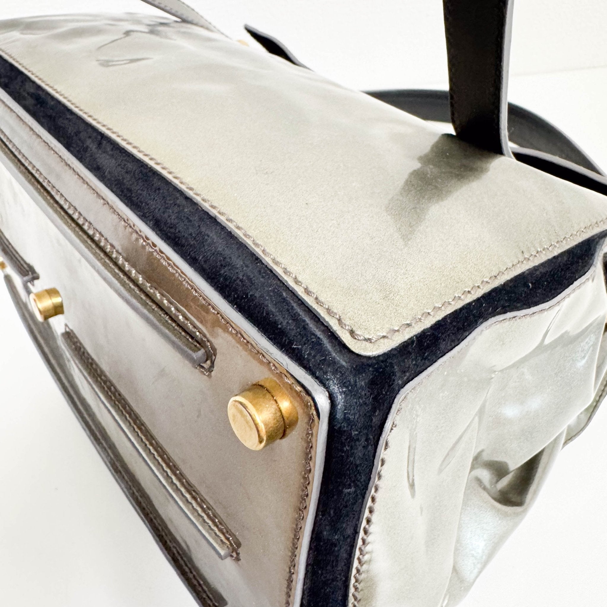 SAINT LAURENT YSL Sac Muse Two Gold Patent Leather Hand Bag, in , Sold by HIVE PRELOVED - Handle Bags, ,