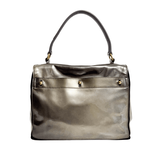 SAINT LAURENT YSL Sac Muse Two Gold Patent Leather Hand Bag, in , Sold by HIVE PRELOVED - Handle Bags, ,