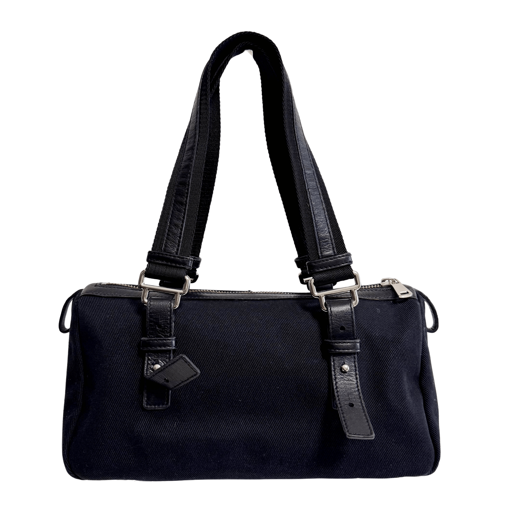 SAINT LAURENT Yves Saint Laurent Black Canvas Kahala Shoulder Bag, in , Sold by HIVE PRELOVED - Shoulder Bags, ,