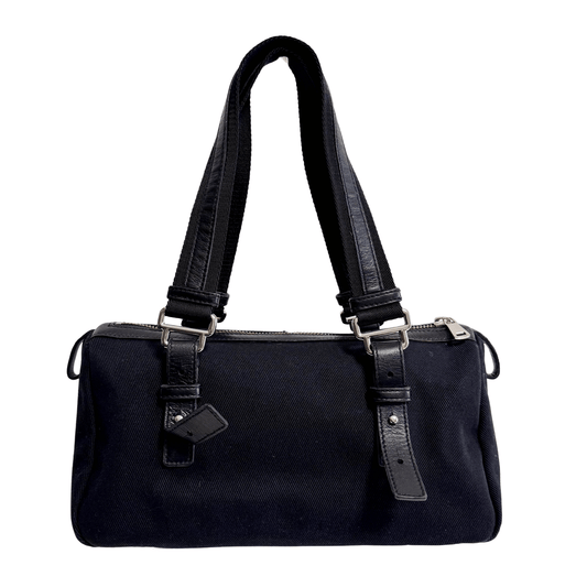 SAINT LAURENT Yves Saint Laurent Black Canvas Kahala Shoulder Bag, in , Sold by HIVE PRELOVED - Shoulder Bags, ,