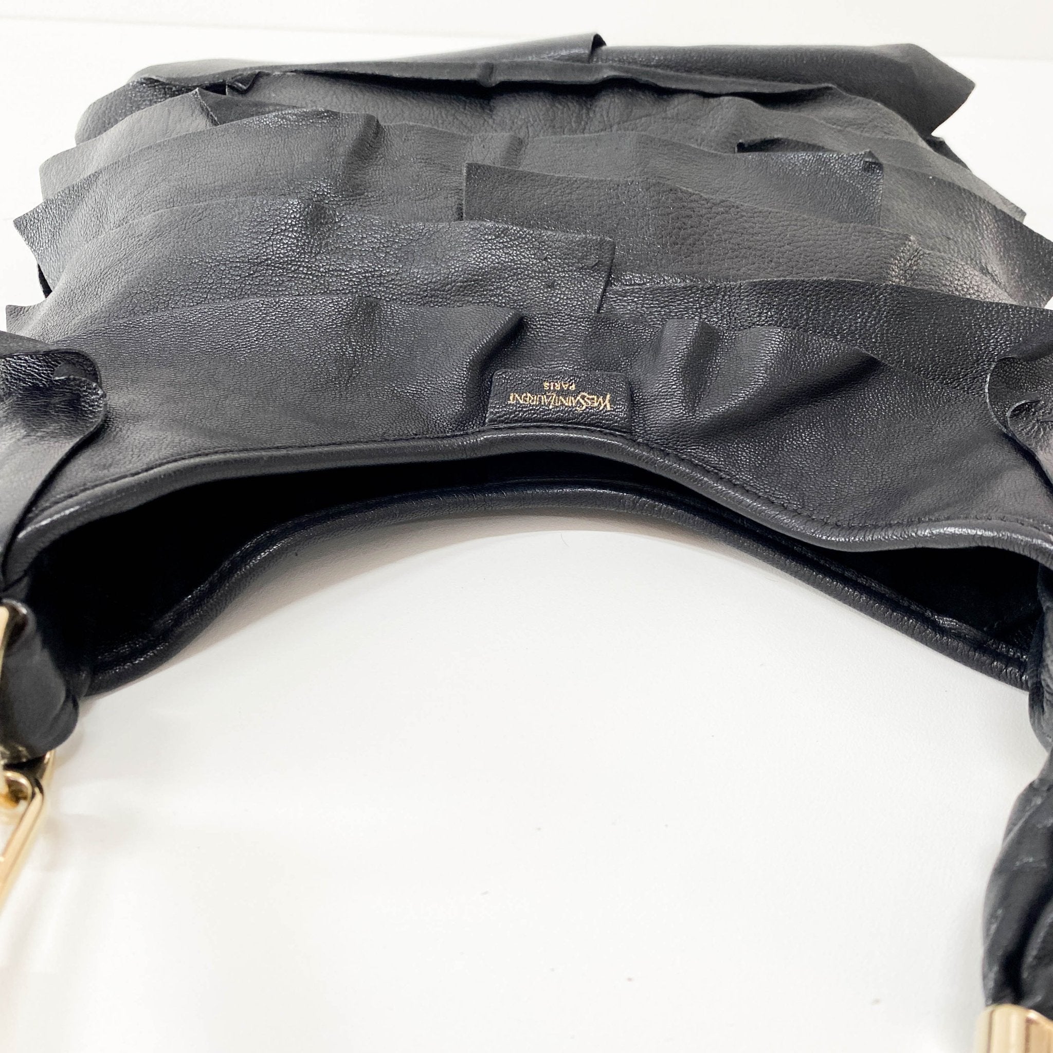 SAINT LAURENT Yves Saint Laurent Tropez Ruffle Shoulder Bag, in , Sold by HIVE PRELOVED - Shoulder Bags, ,