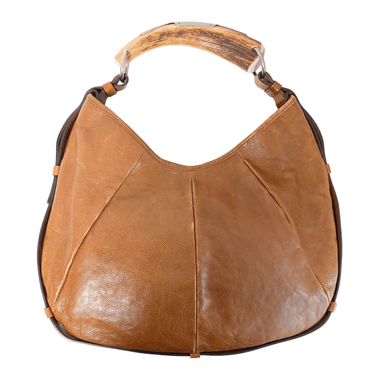 SAINT LAURENT Yves Saint Laurent Vintage Mombasa Brown Leather Shoulder Bag, in , Sold by HIVE PRELOVED - Shoulder Bags, ,