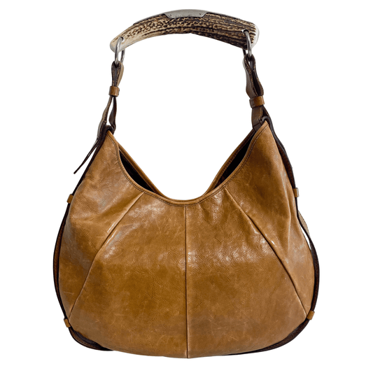 SAINT LAURENT Yves Saint Laurent Vintage Mombasa Brown Leather Shoulder Bag, in , Sold by HIVE PRELOVED - Shoulder Bags, ,