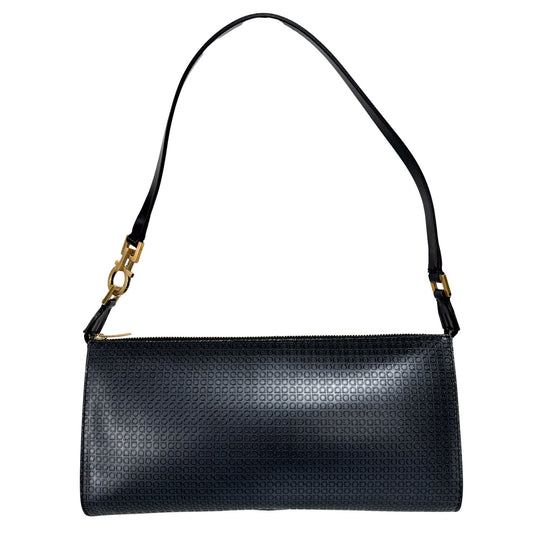SALVATORE FERRAGAMO Black Mini Gancini Logo Canvas Shoulder Bag AU - 21 - 2306, in , Sold by HIVE PRELOVED - Shoulder Bags, ,
