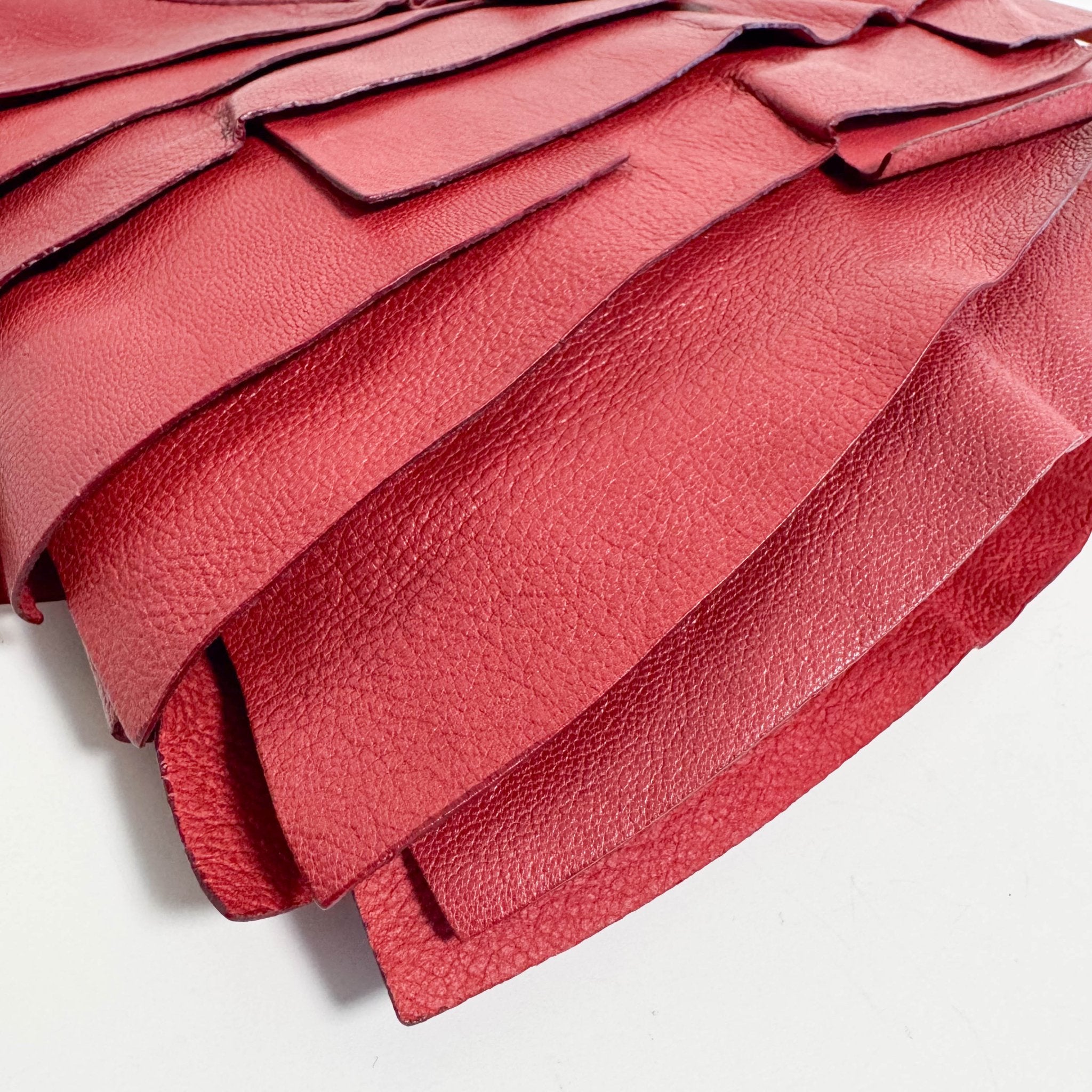 SALVATORE FERRAGAMO Saint - Tropez Frill Mini Shoulder Bag Red, in , Sold by HIVE PRELOVED - Handle Bags, ,