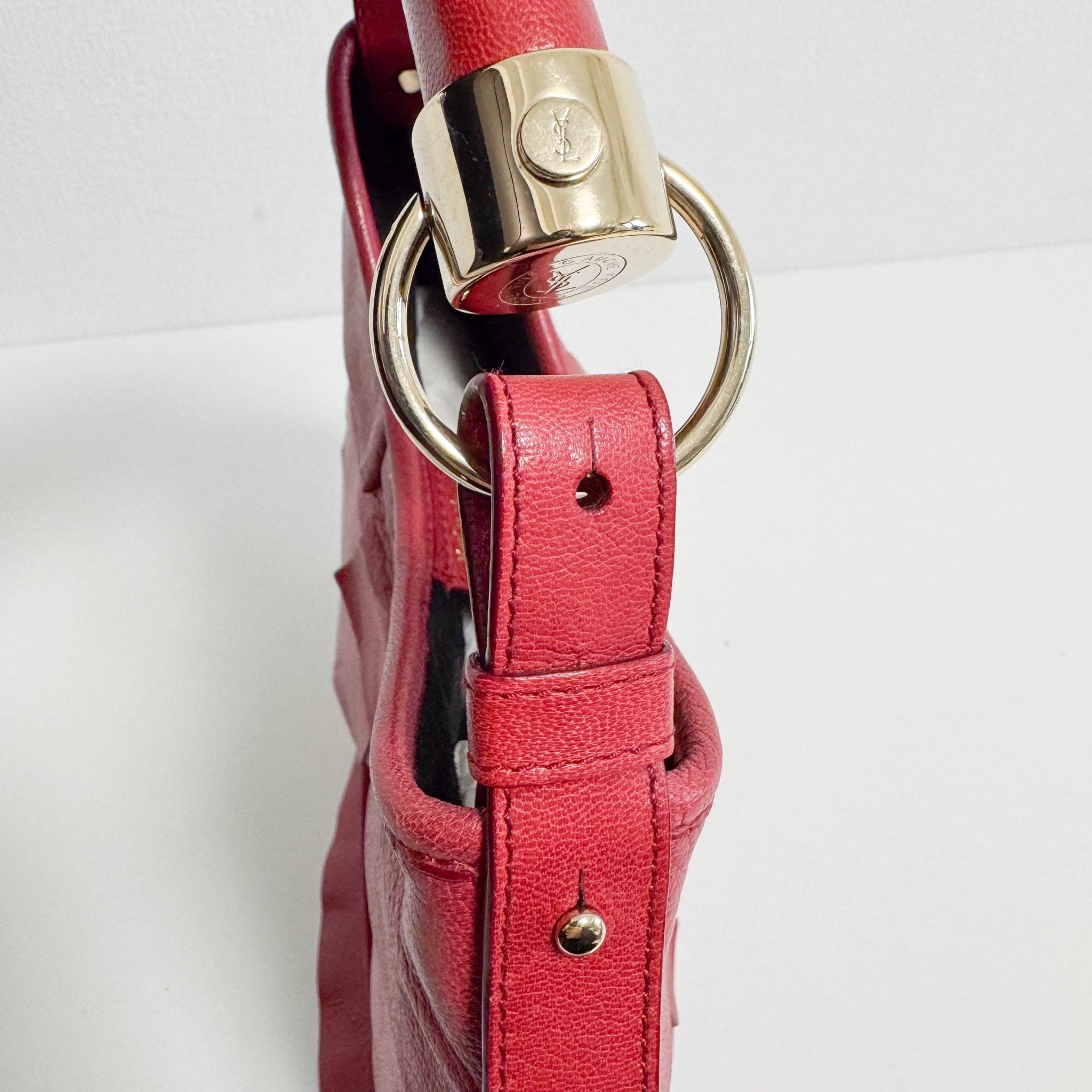 SALVATORE FERRAGAMO Saint - Tropez Frill Mini Shoulder Bag Red, in , Sold by HIVE PRELOVED - Handle Bags, ,