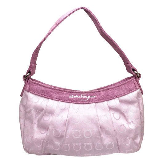 SALVATORE FERRAGAMO Gancini Pink Cotton Shoulder Amenity Pouch Bag, in , Sold by HIVE PRELOVED - Pouches